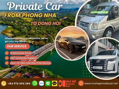Private Car From Phong Nha To Dong Hoi
